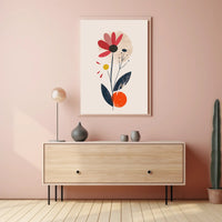 Vibrant Abstract Floral Design Artistic Poster PosterGoat