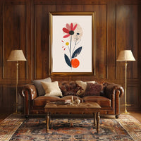 Vibrant Abstract Floral Design Artistic Poster PosterGoat
