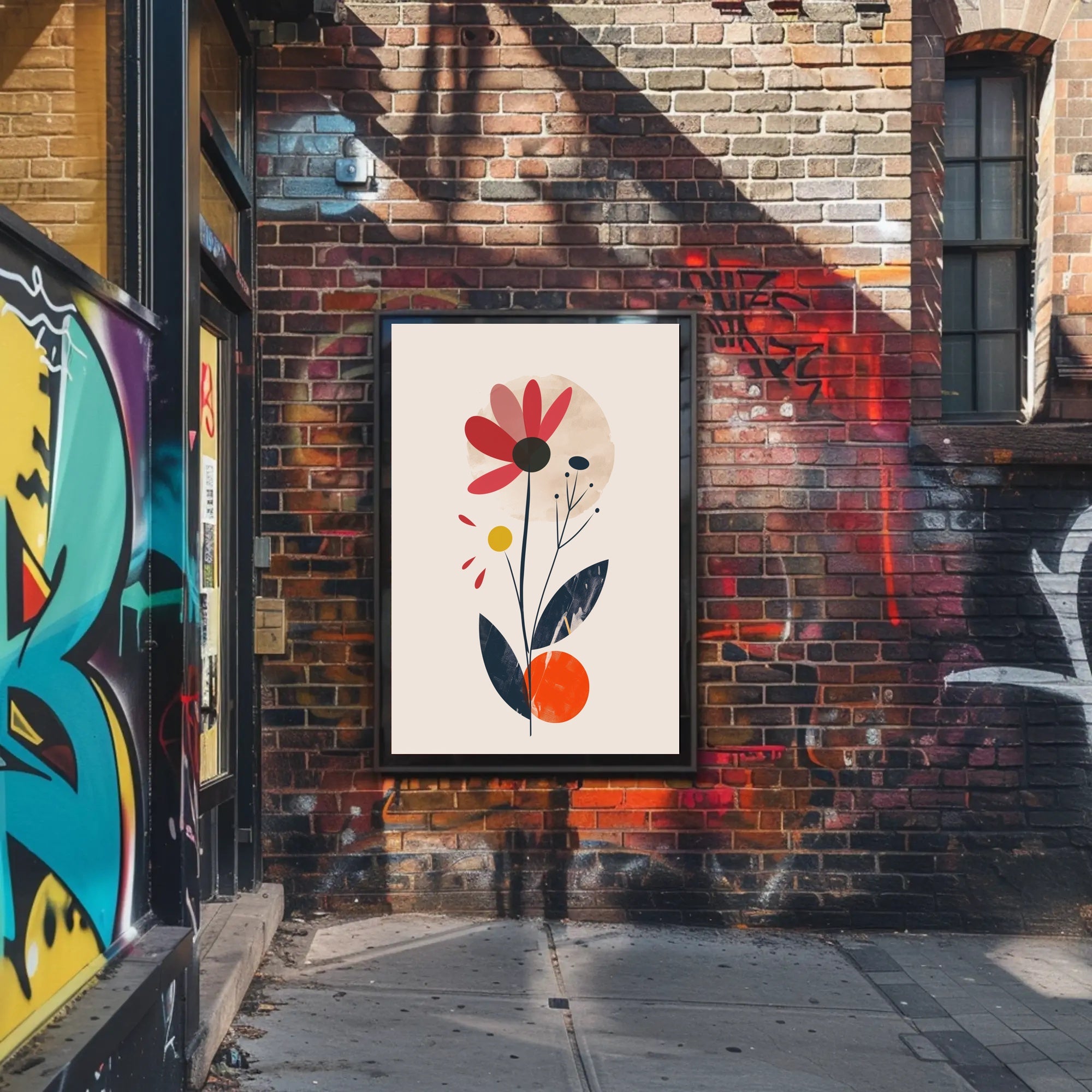 Vibrant Abstract Floral Design Artistic Poster PosterGoat