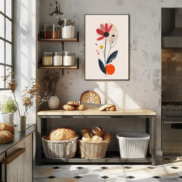 Vibrant Abstract Floral Design Artistic Poster PosterGoat