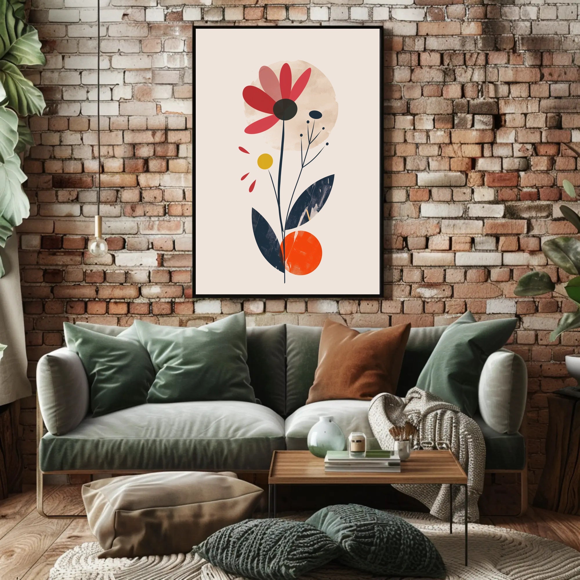 Vibrant Abstract Floral Design Artistic Poster PosterGoat