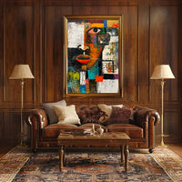Vibrant Abstract Human Face Art Poster - Abstract or Artistic Poster PosterGoat