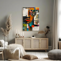Vibrant Abstract Human Face Art Poster - Abstract or Artistic Poster PosterGoat