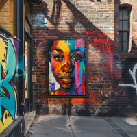 Vibrant Abstract Portrait in Modern Style - Artistic Poster PosterGoat