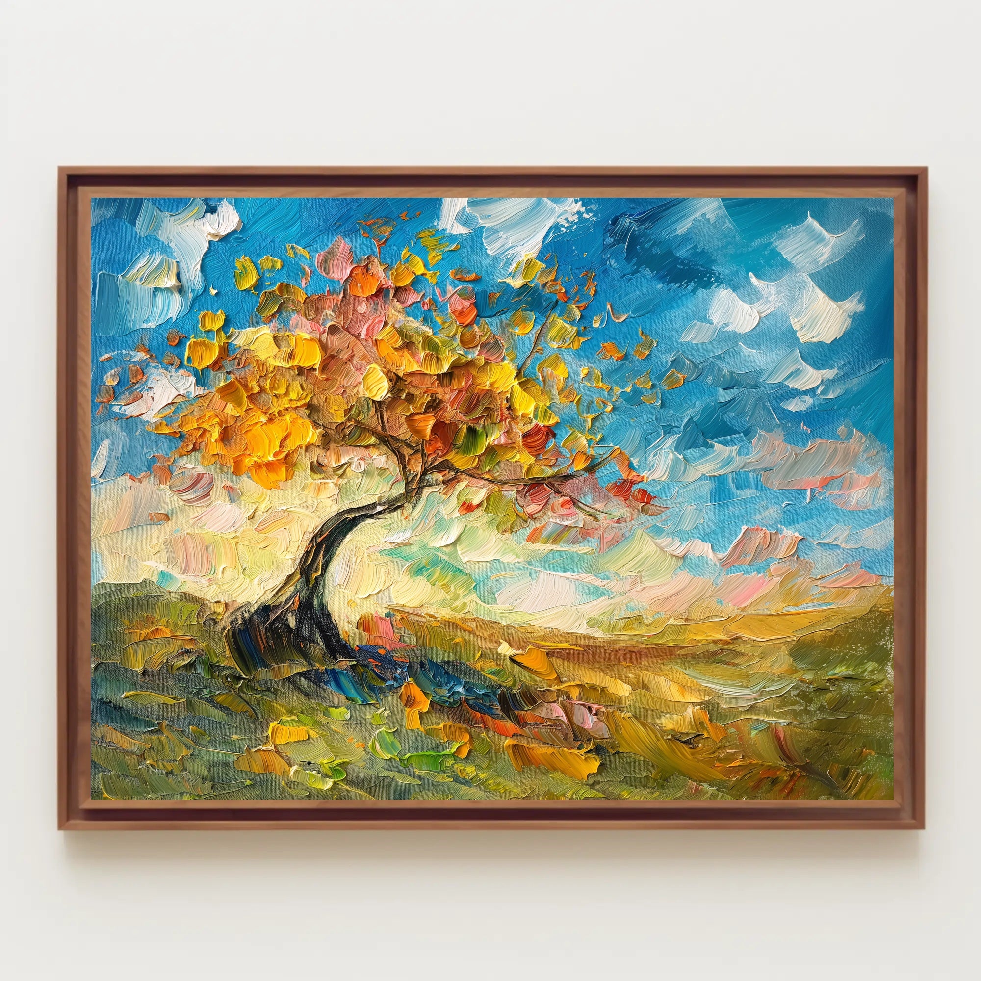 Vibrant Autumn Impressionistic Tree Artistic Poster PosterGoat