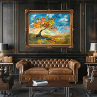 Vibrant Autumn Impressionistic Tree Artistic Poster PosterGoat