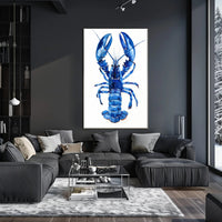 Vibrant Blue Lobster Art Print: Artistic Poster PosterGoat
