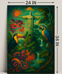 Vibrant Brazil Poster PosterGoat