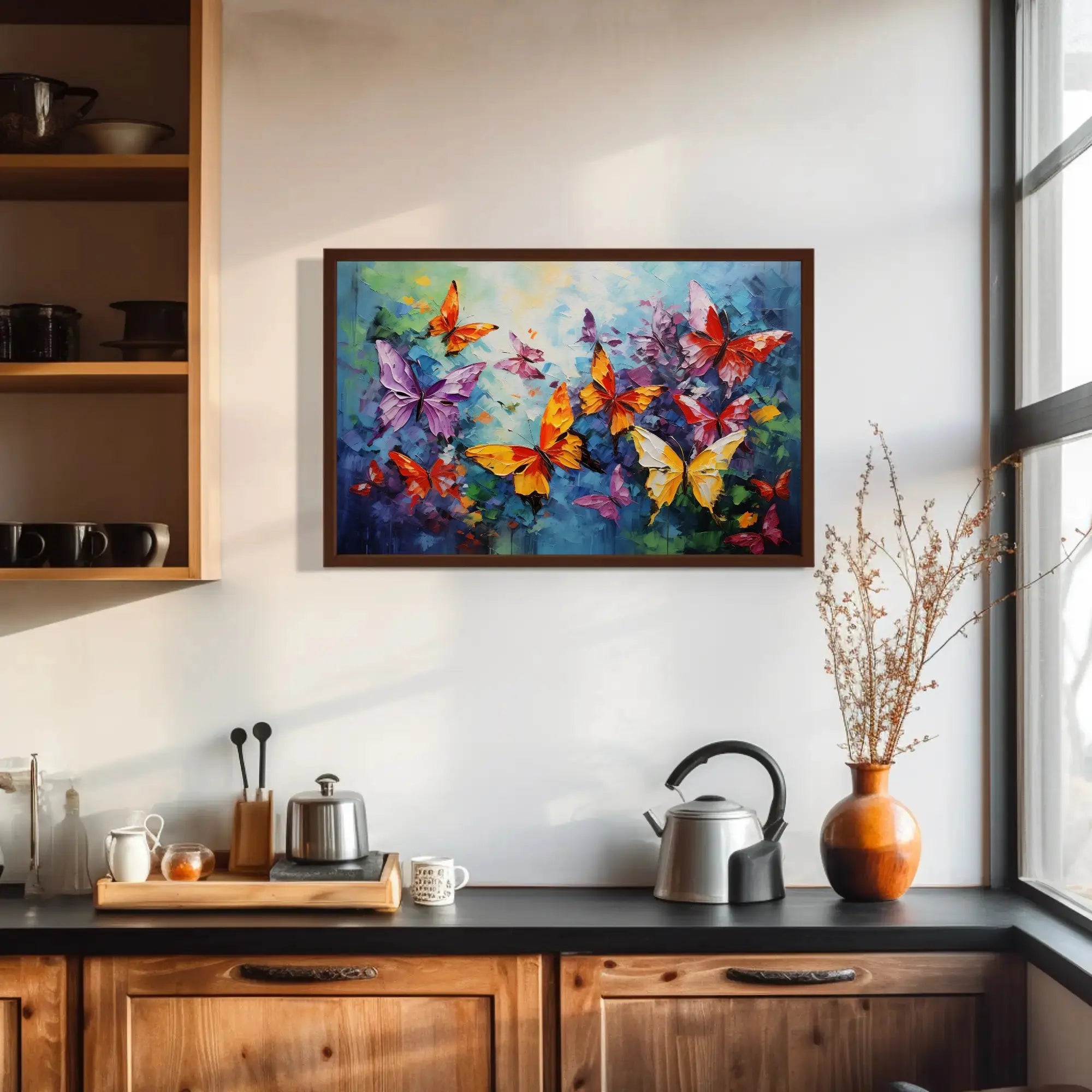 Vibrant Butterfly Impressionism Art Print Animal Poster PosterGoat