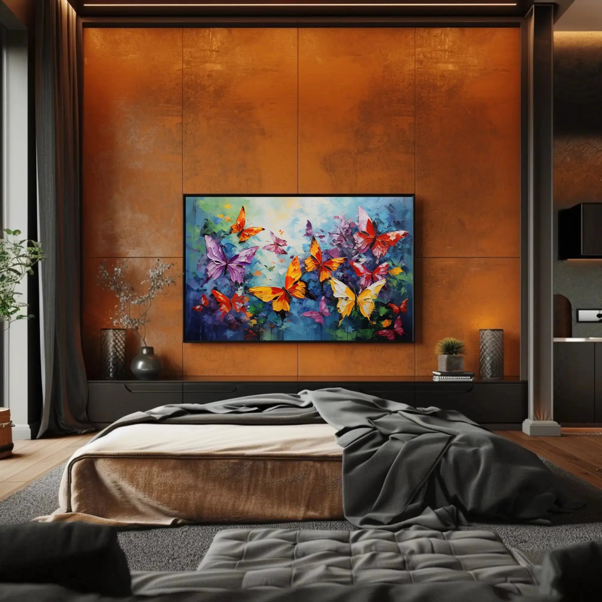 Vibrant Butterfly Impressionism Art Print Animal Poster PosterGoat
