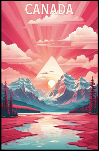 Vibrant Canadian Landscape Adventure Art Travel Poster PosterGoat