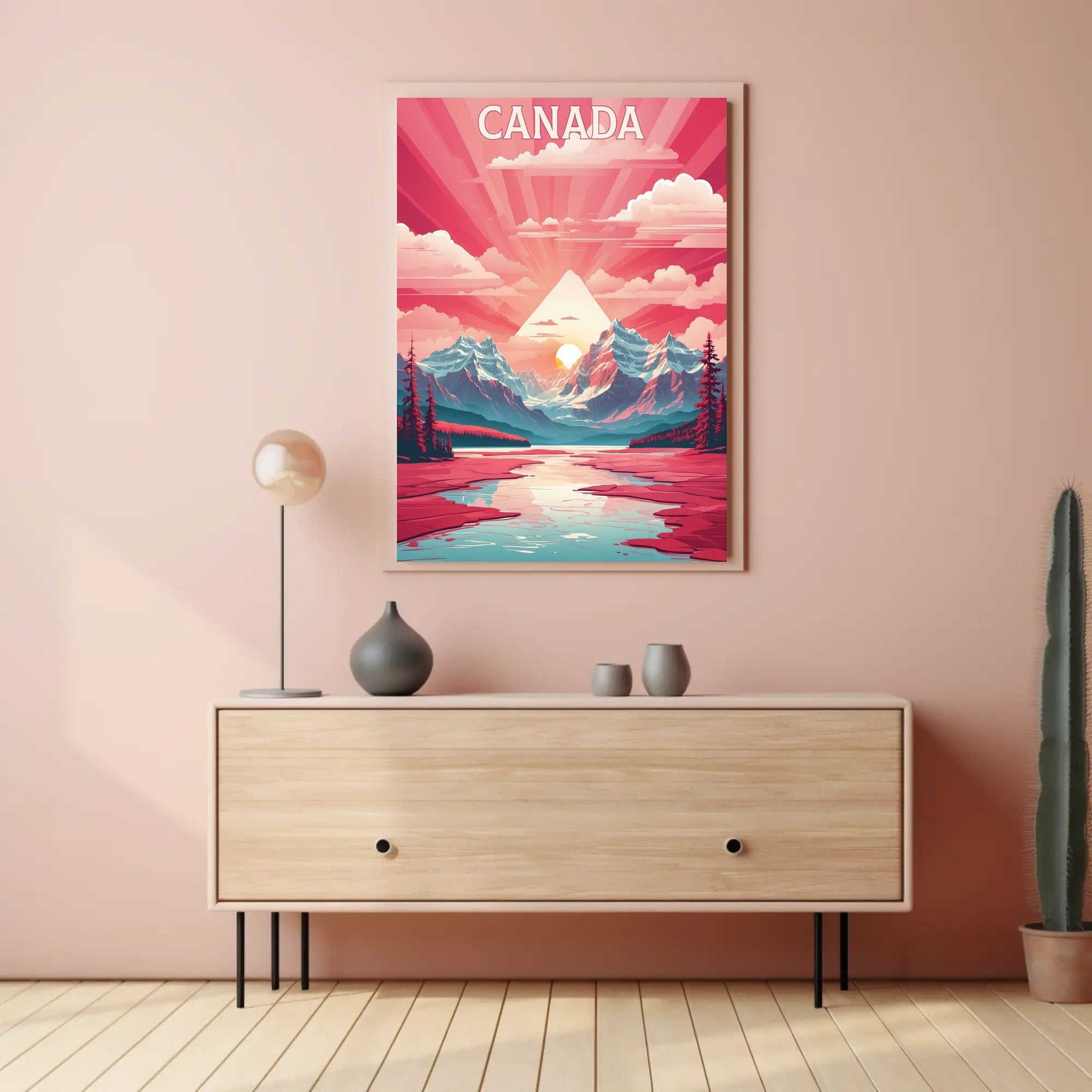 Vibrant Canadian Landscape Adventure Art Travel Poster PosterGoat