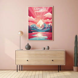 Vibrant Canadian Landscape Adventure Art Travel Poster PosterGoat