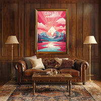 Vibrant Canadian Landscape Adventure Art Travel Poster PosterGoat