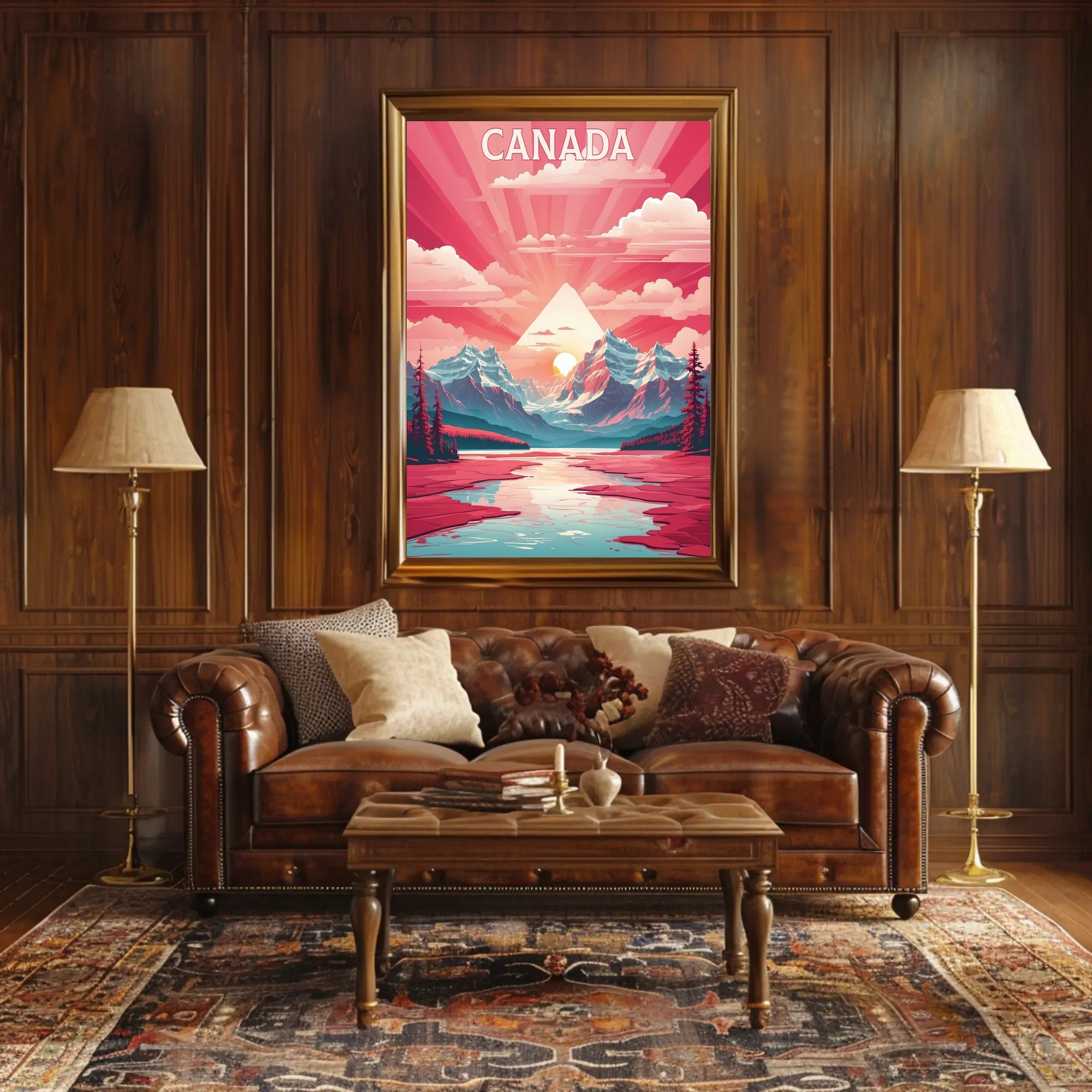 Vibrant Canadian Landscape Adventure Art Travel Poster PosterGoat