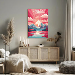 Vibrant Canadian Landscape Adventure Art Travel Poster PosterGoat