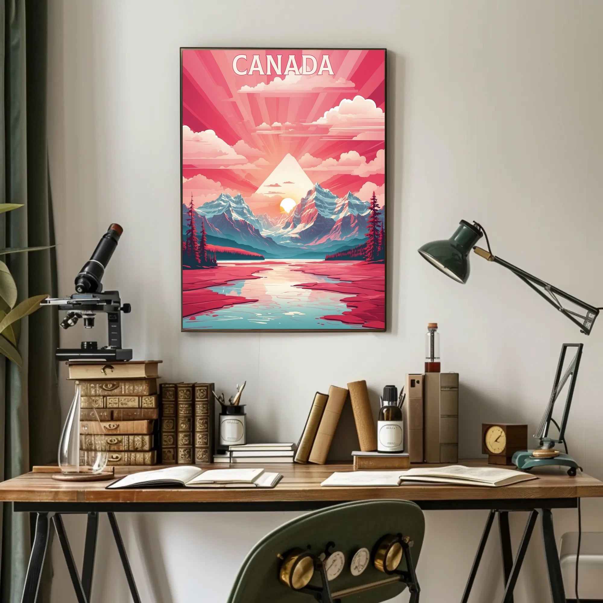 Vibrant Canadian Landscape Adventure Art Travel Poster PosterGoat