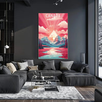 Vibrant Canadian Landscape Adventure Art Travel Poster PosterGoat