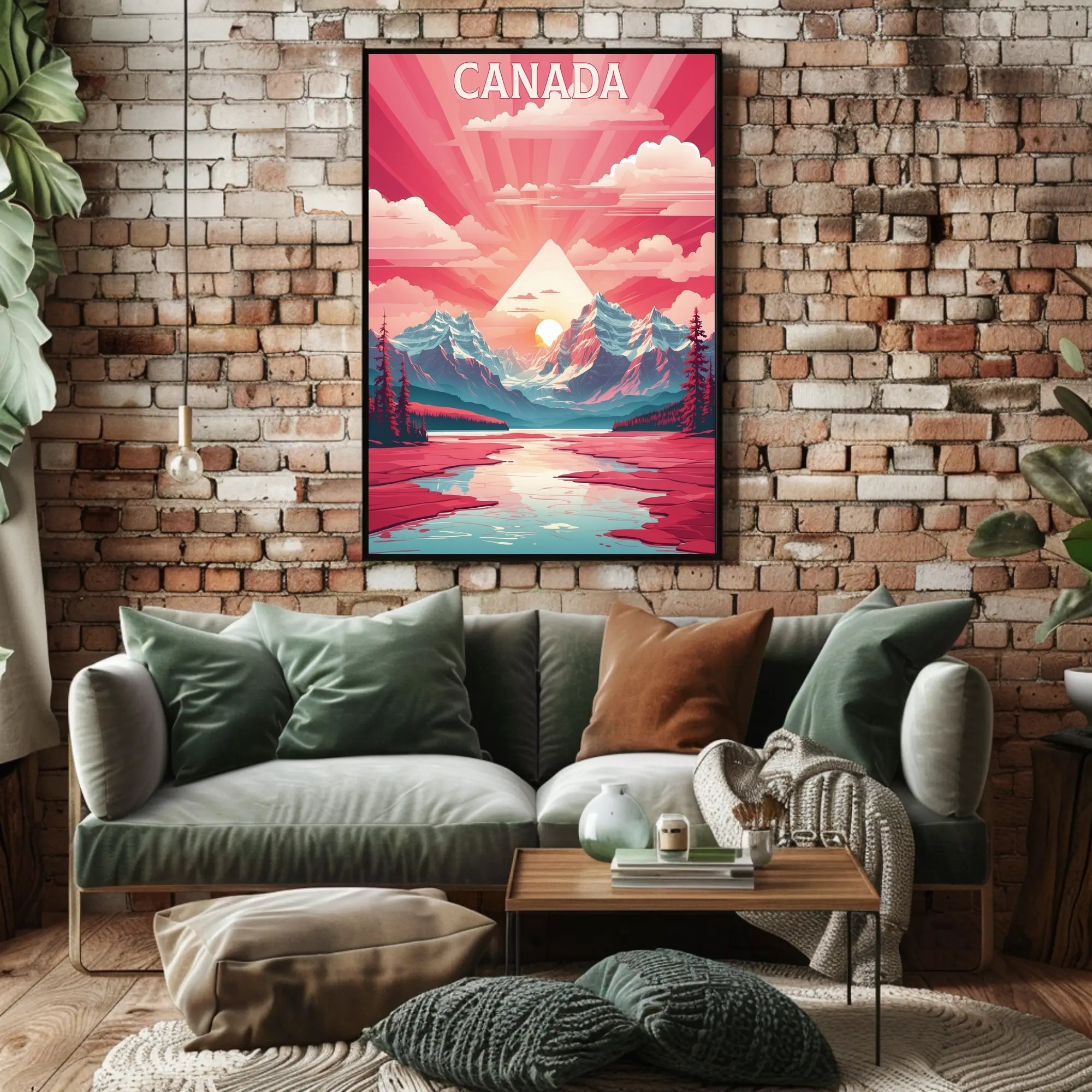 Vibrant Canadian Landscape Adventure Art Travel Poster PosterGoat