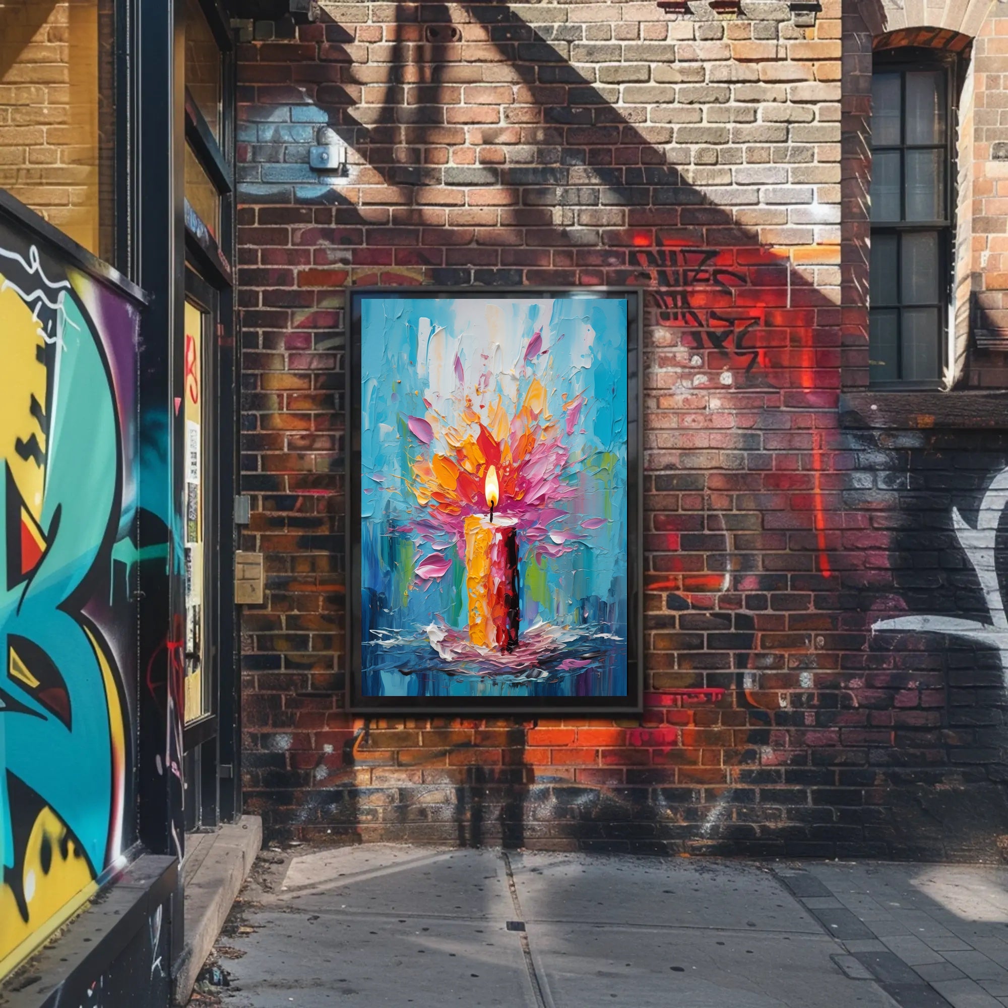 Vibrant Candle Burst Abstract or Artistic Poster PosterGoat
