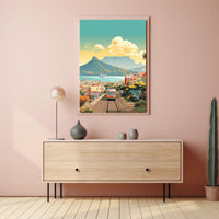 Vibrant Cape Town Cityscape Travel Poster PosterGoat