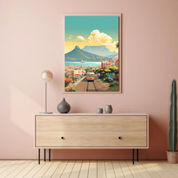 Vibrant Cape Town Cityscape Travel Poster PosterGoat