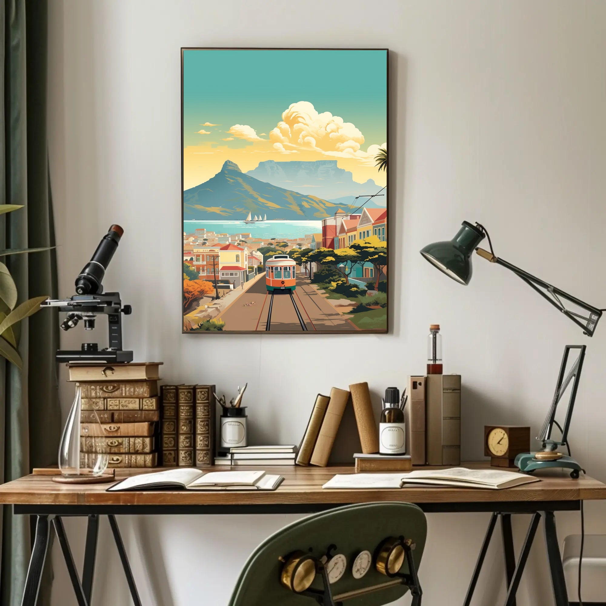 Vibrant Cape Town Cityscape Travel Poster PosterGoat