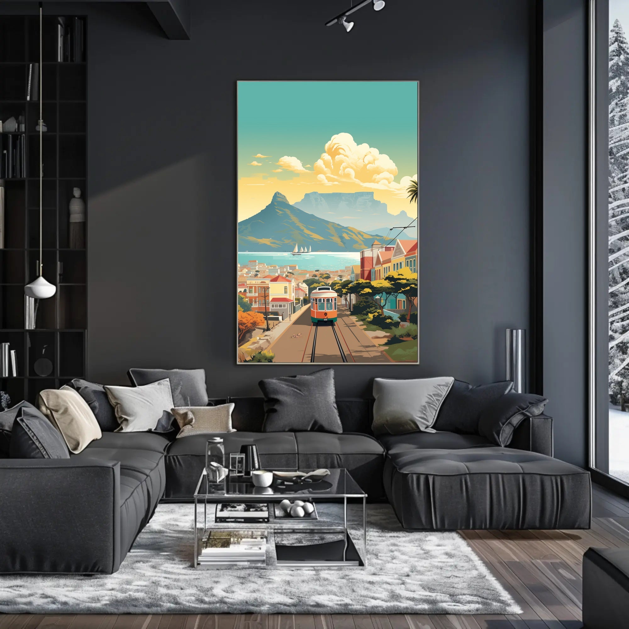 Vibrant Cape Town Cityscape Travel Poster PosterGoat