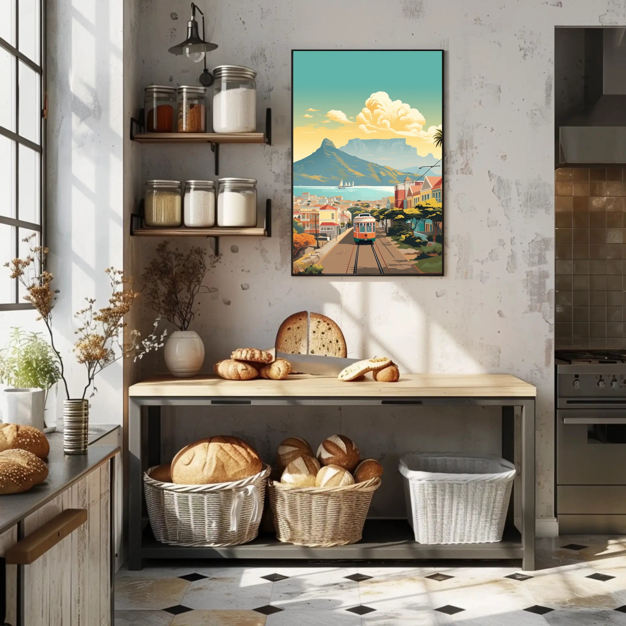 Vibrant Cape Town Cityscape Travel Poster PosterGoat