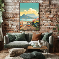 Vibrant Cape Town Cityscape Travel Poster PosterGoat