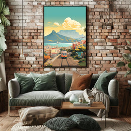 Vibrant Cape Town Cityscape Travel Poster PosterGoat