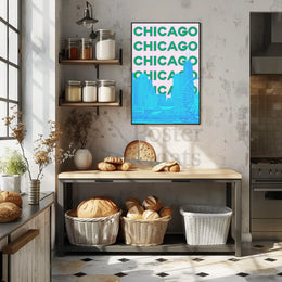 Vibrant Chicago Skyline Pop Art Travel Poster PosterGoat