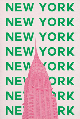 Vibrant Chrysler Building in Pink Travel Poster PosterGoat