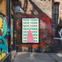 Vibrant Chrysler Building in Pink Travel Poster PosterGoat