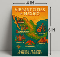 Vibrant Cities of Mexico Poster PosterGoat