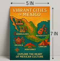 Vibrant Cities of Mexico Poster PosterGoat