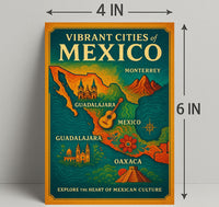 Vibrant Cities of Mexico Poster PosterGoat