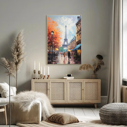Vibrant Cityscape Art, Mosaic-Style Tropical Travel Poster PosterGoat