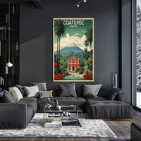 Vibrant Coatepec Travel Poster with Colonial Architecture PosterGoat