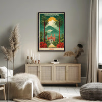 Vibrant Coscomatepec Travel Poster in Vintage Artistic Style PosterGoat