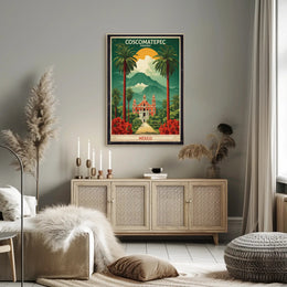 Vibrant Coscomatepec Travel Poster in Vintage Artistic Style PosterGoat