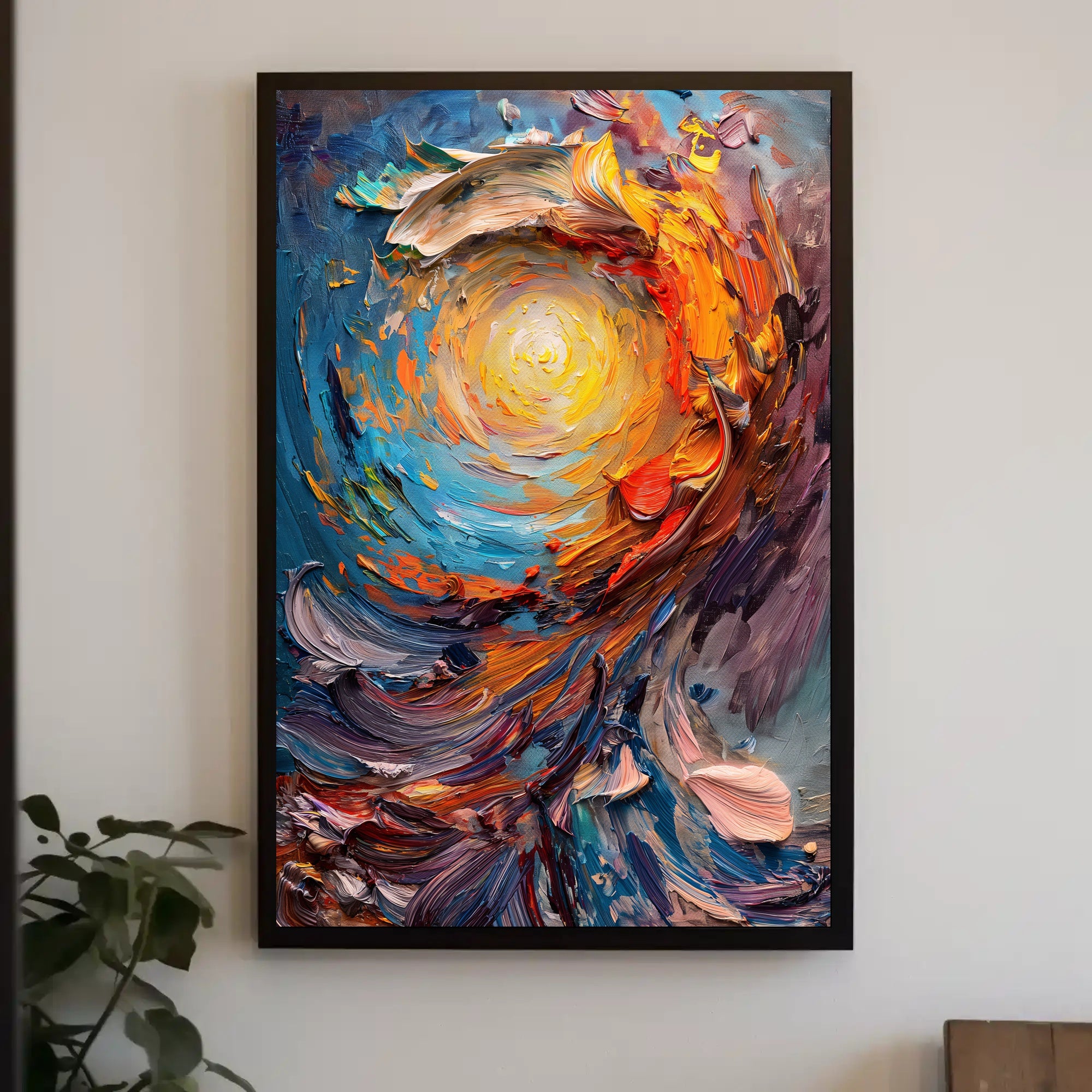 Vibrant Cosmic Vortex Abstract Art Poster - Abstract or Artistic Poster PosterGoat