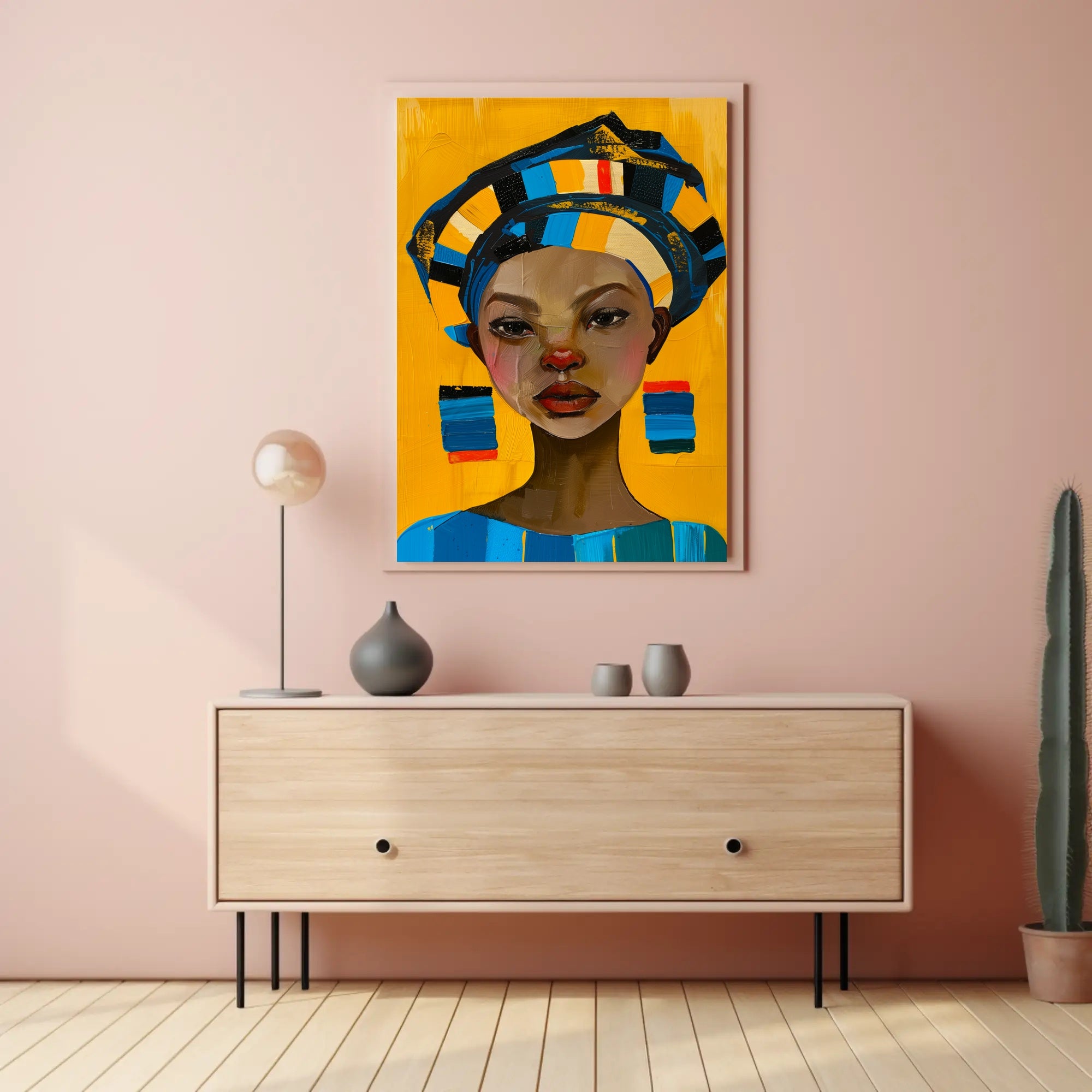 Vibrant Cultural Portrait Poster Celebrating Bold Artistic Expression PosterGoat