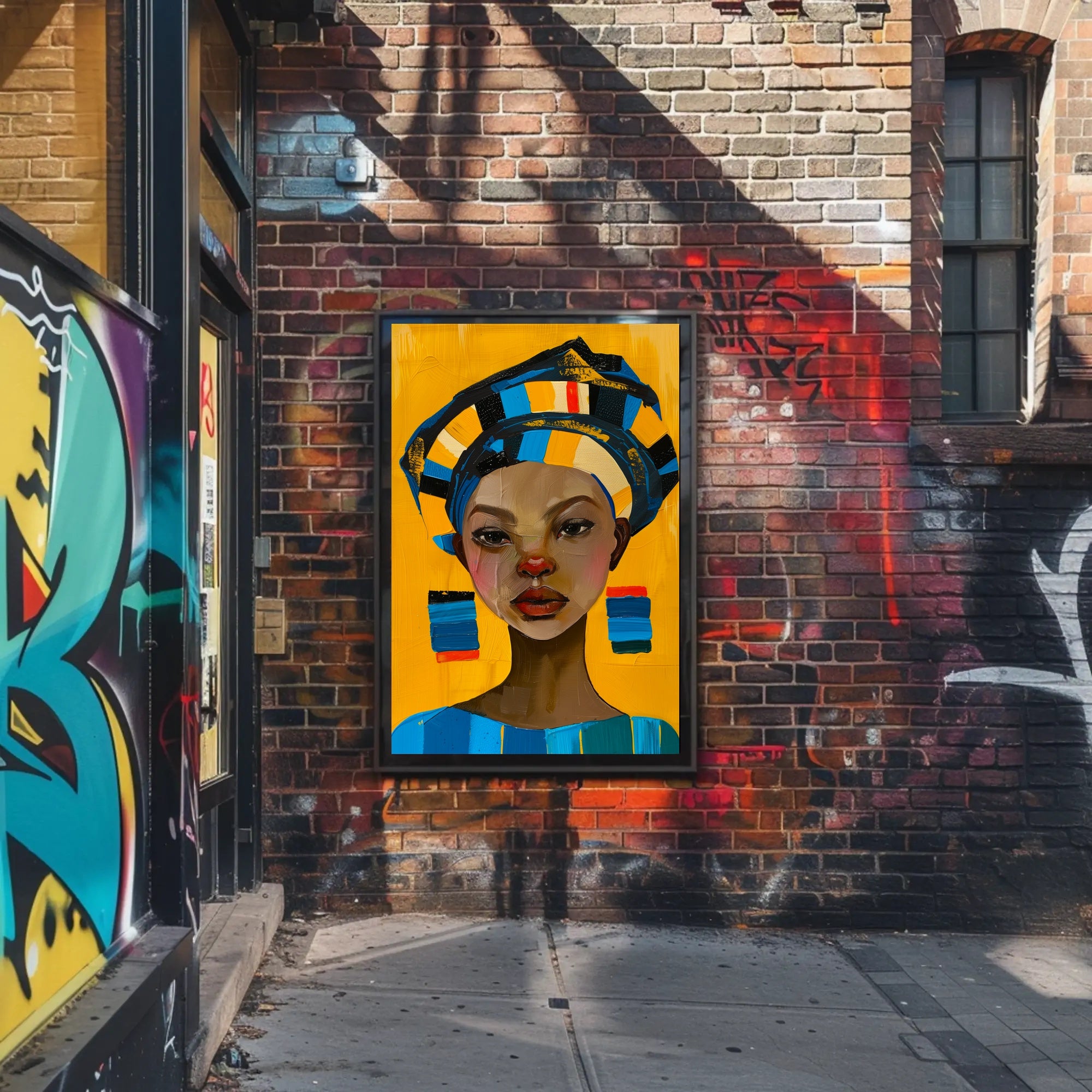 Vibrant Cultural Portrait Poster Celebrating Bold Artistic Expression PosterGoat