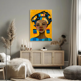 Vibrant Cultural Portrait Poster Celebrating Bold Artistic Expression PosterGoat