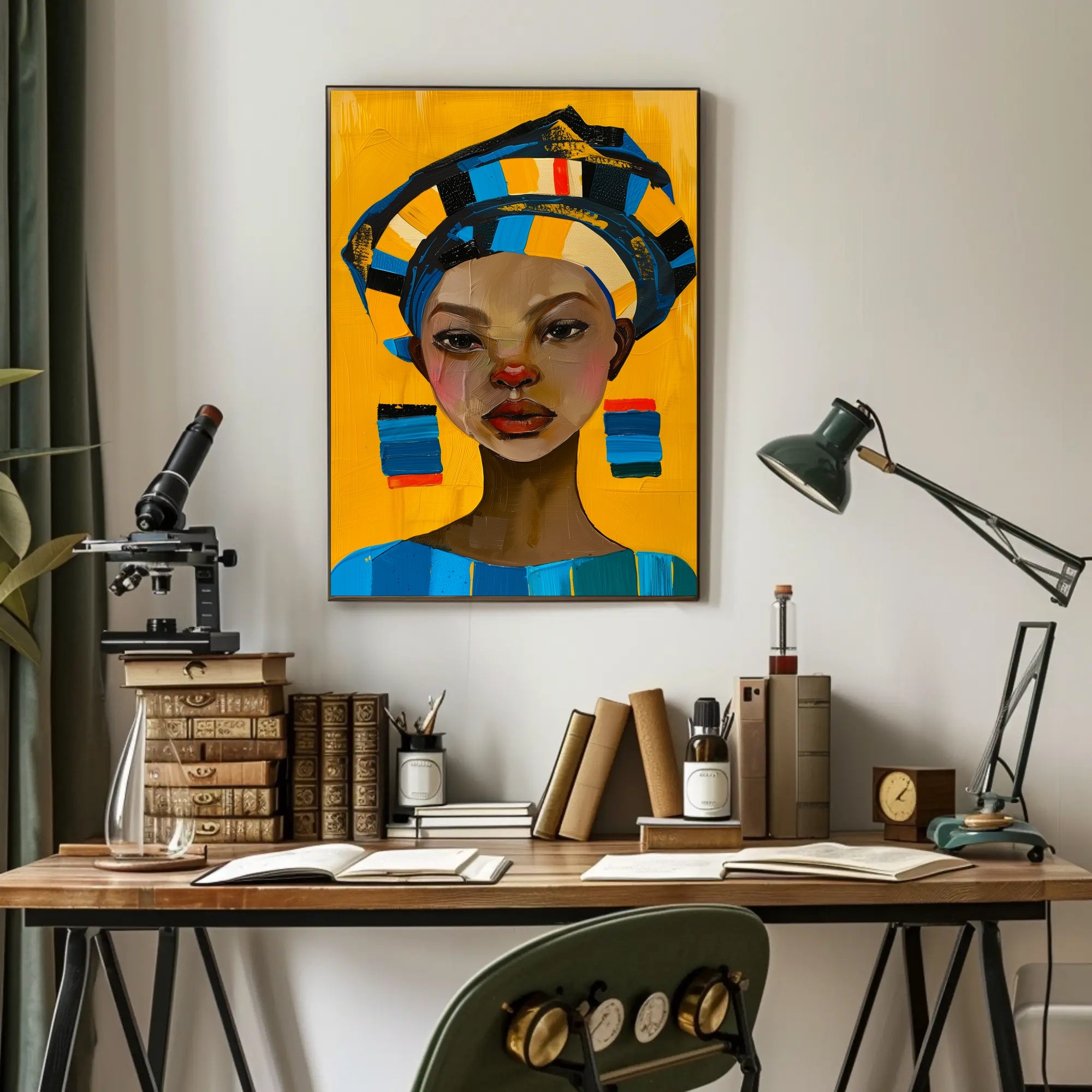 Vibrant Cultural Portrait Poster Celebrating Bold Artistic Expression PosterGoat