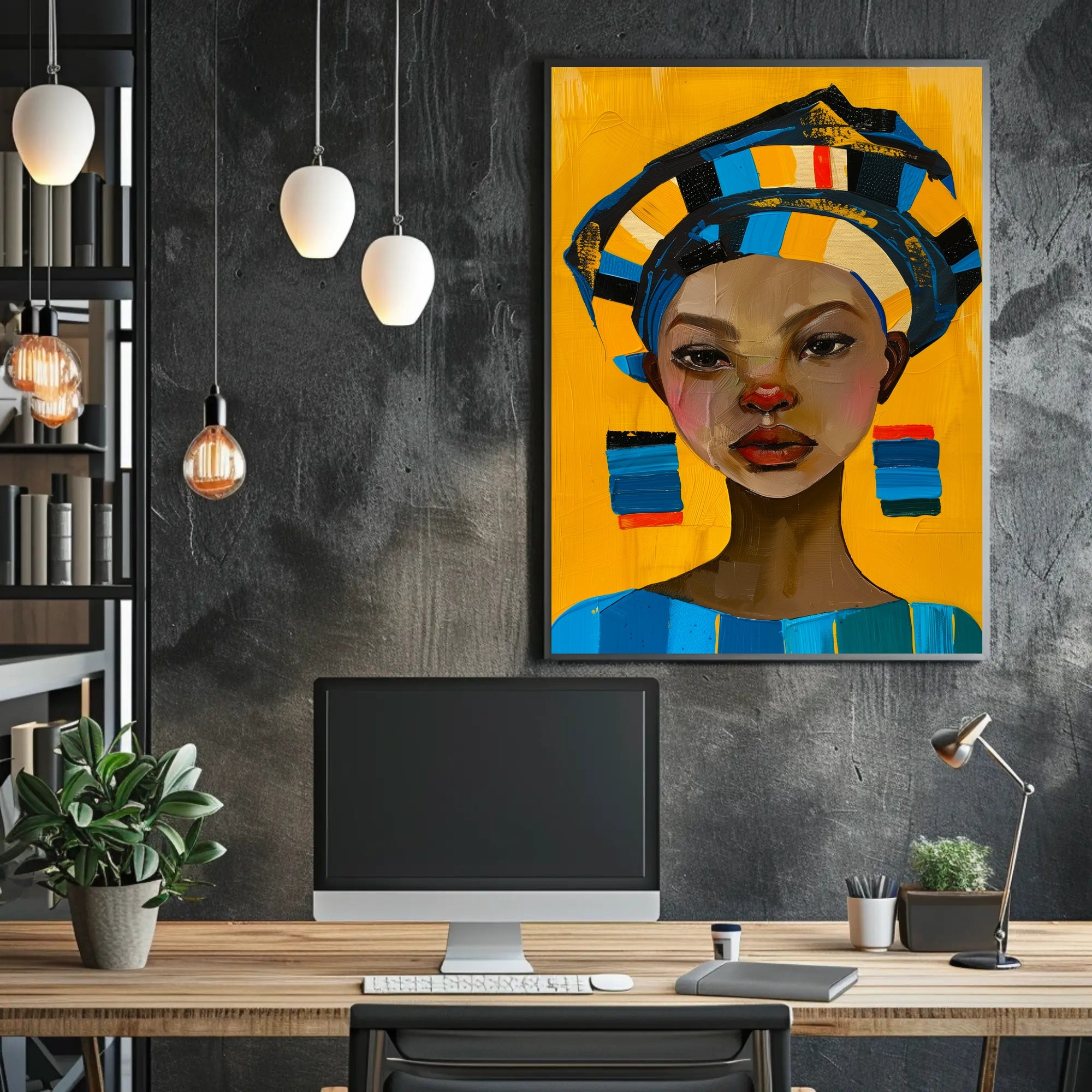 Vibrant Cultural Portrait Poster Celebrating Bold Artistic Expression PosterGoat