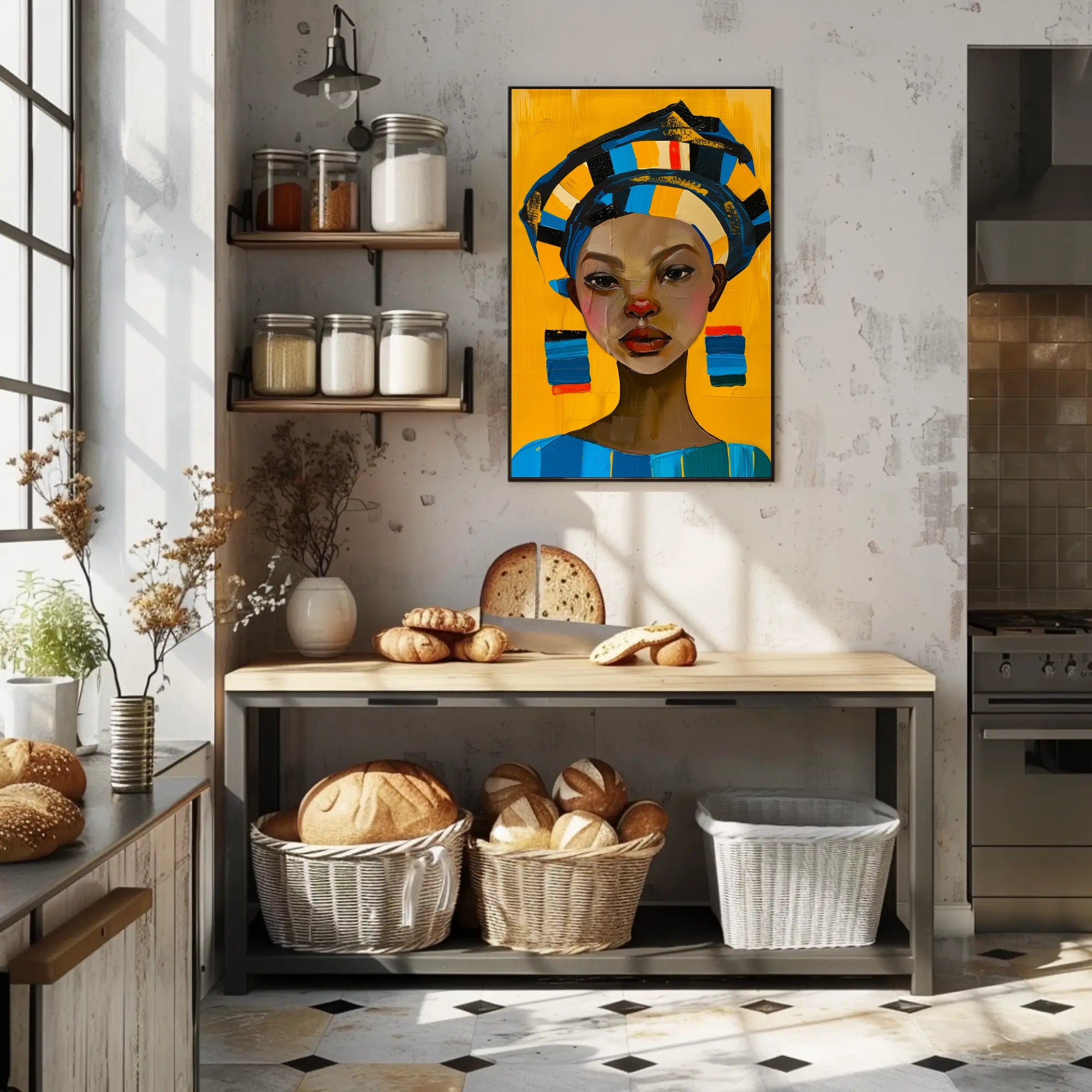Vibrant Cultural Portrait Poster Celebrating Bold Artistic Expression PosterGoat
