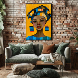 Vibrant Cultural Portrait Poster Celebrating Bold Artistic Expression PosterGoat