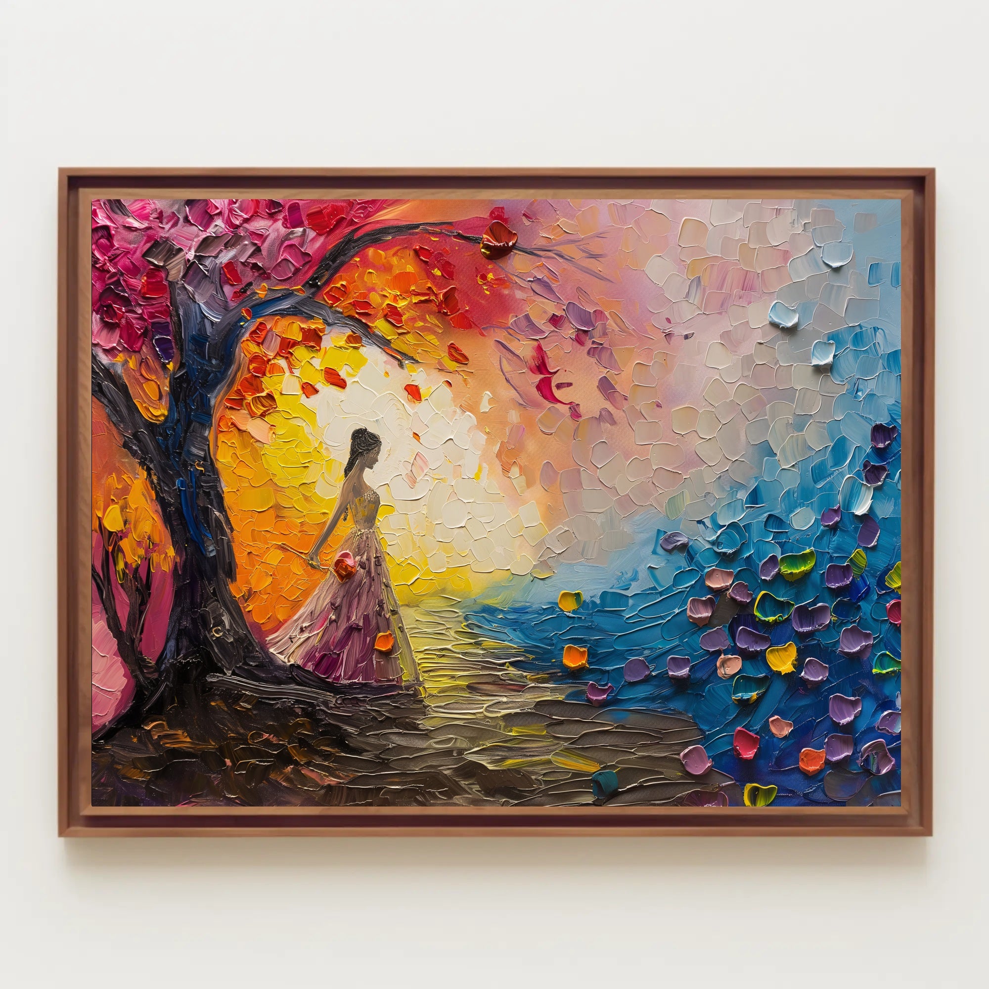 Vibrant Dreamscape Woman in Nature Abstract or Artistic Poster PosterGoat